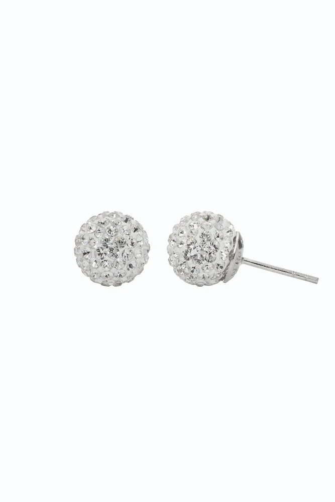 10mm Sparkle Ball Earrings