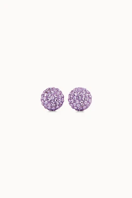 8mm Sparkle Ball Earrings - Lavender Velvet