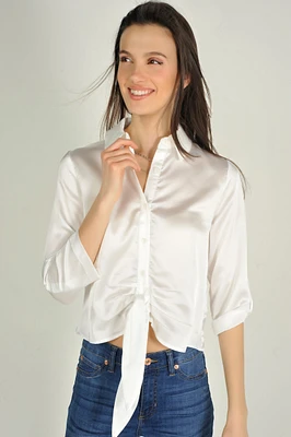 Short satin blouse - ARABELLELUX1 (E-B13)