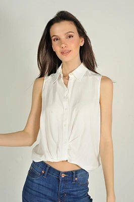 Blouse courte sans manches - LAURENA-SSP (E-B13)