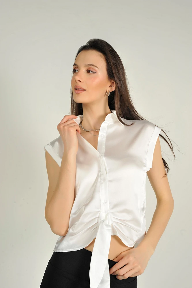 Blouse en satin sans manches - ARABELLEX1TU (E-A16)