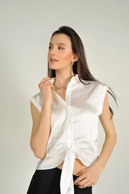 Sleeveless satin blouse - ARABELLEX1TU (E-A16)