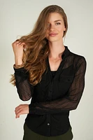 Blouse semi-transparente - LEONCIA-LMU (E-C4)