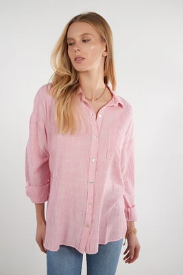 Blouse rayée à manches longues - 18335-Y1 (E-A10)