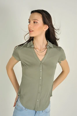 Short sleeve blouse - LEONIA (E-A13)