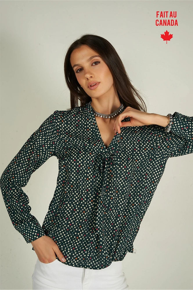 Blouse à pois - ADELIA (R-A1)