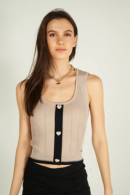Camisole courte côtelée - TANA-Y (E-B7)