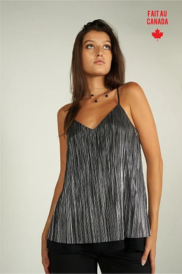 Shiny pleated camisole - ZILIA (R-B6)