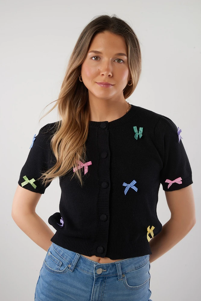 Cardigan court avec boucles - STA3060-B (E-A5)