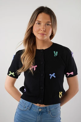 Cardigan court avec boucles - STA3060-B (E-A5)