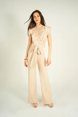 Lace and ruffle jumpsuit - JP11382 (E-A13)