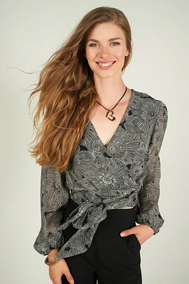 Chiffon crop top - SEKI (R-A6)