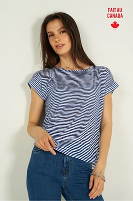 Striped short sleeve top - DAVIDA-S25 (R-A10)