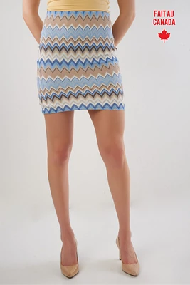Mini skirt with zigzag print - MAI (E-A2)
