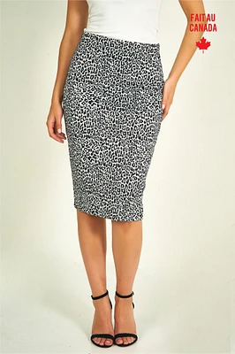 Leopard print midi skirt - JOVINA (R-A17)