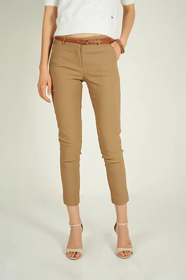 Pantalon à jambe étroite avec ceinture - HP9080-Y1 (E-C1)