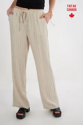 Pantalon rayé à jambe large - ALICE-Y1 (R-A14)