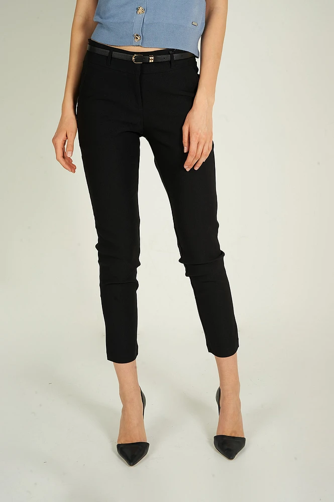 Pantalon à jambe étroite avec ceinture - HP9080-Y1 (E-C1)