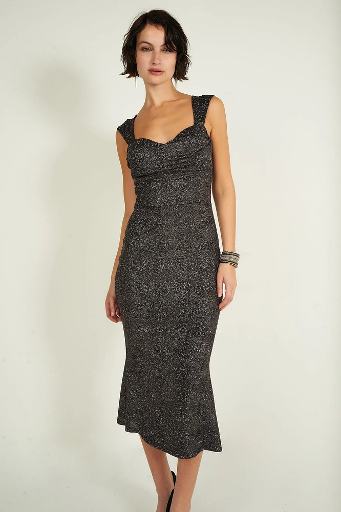 Robe midi brillante - IZAR (R-B14)