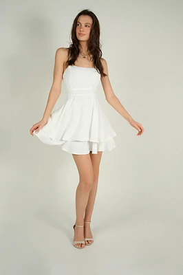 Short ruffled dress - AD1061X1 (E-B1)