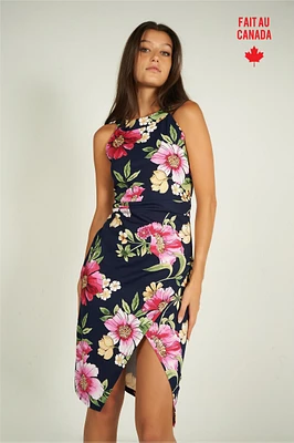 Floral halter neck dress