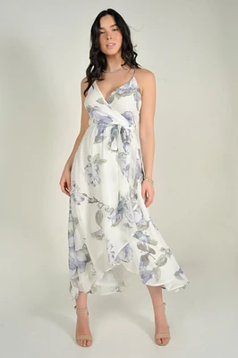 Floral wrap dress - BD2524A (E-B15)