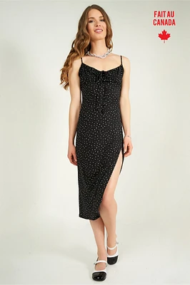 Polka dot midi dress - LINEA-X1 (R-B14)