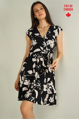 Sleeveless wrap dress - AXELLE-PY1 (R-C1)