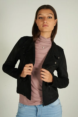 Veste moto en suède - MJ5212 (E-B9)