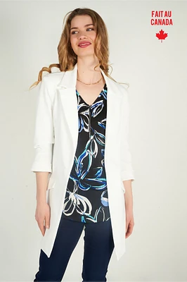 Long three-quarter sleeve blazer - MORA (R-C10)