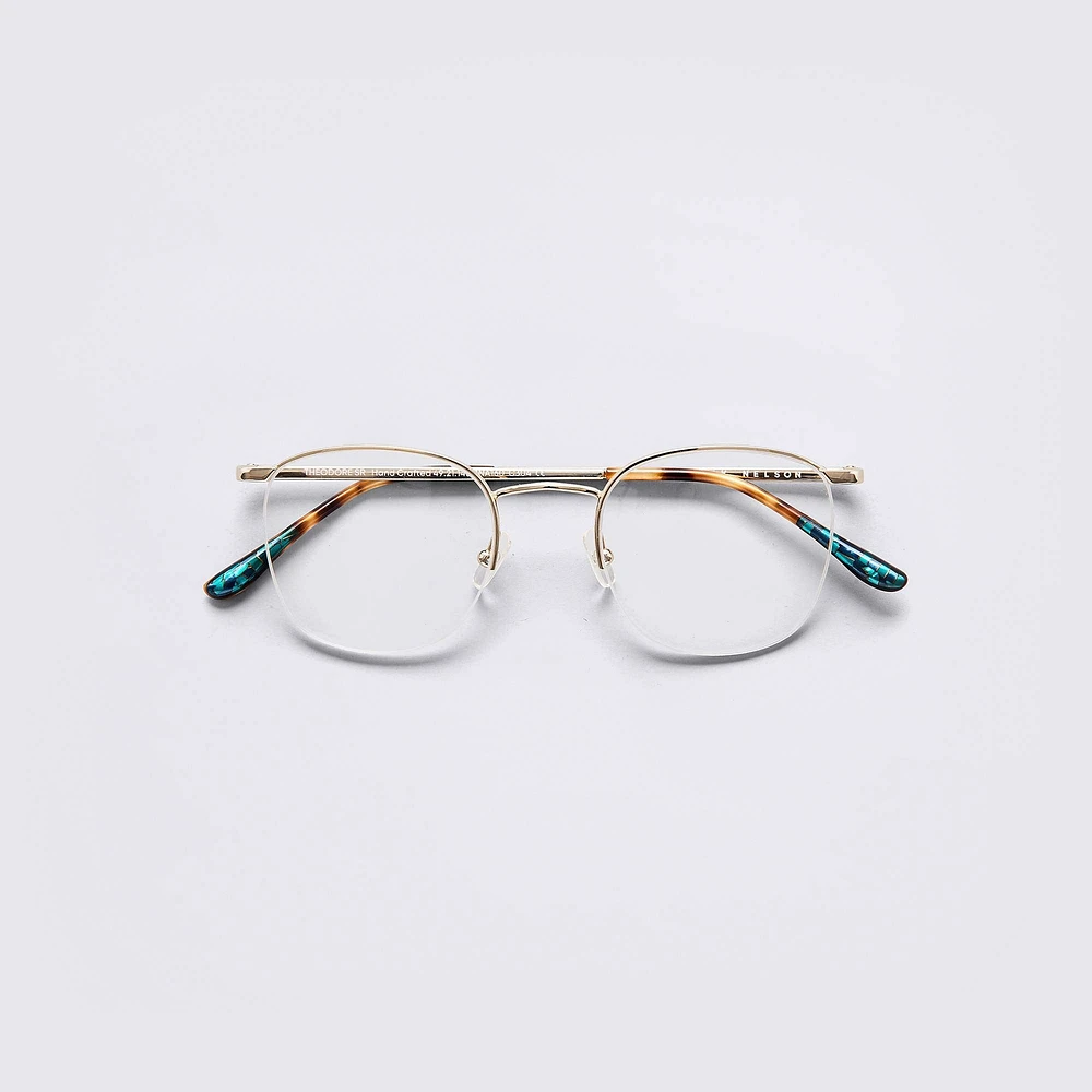 Theodore Semi Rimless - Gold Glasses