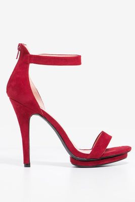 Wild Diva Amy-01 Nub Open Toe Ankle Strap Platform Heel