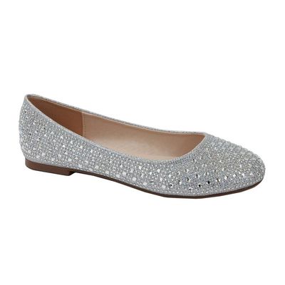 De Blossom Baba-1 Silver Sparkle Flat