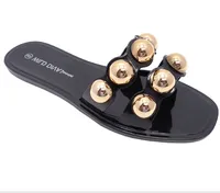 Wild Diva Jacelyn-53 Black Open Toe Flat Jelly Sandal