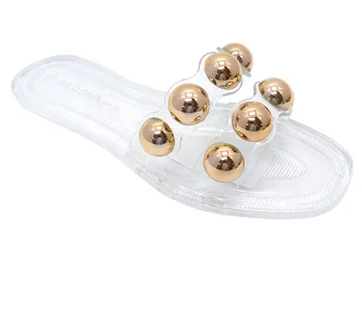 Wild Diva Jacelyn-53 Clear Open Toe Flat Jelly Sandal