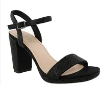 Blossom Morita-1 Black Strappy Block Platform Heel