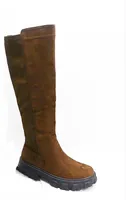 Wild Diva Presley-30 Light Brown Platform Over the Knee Boots