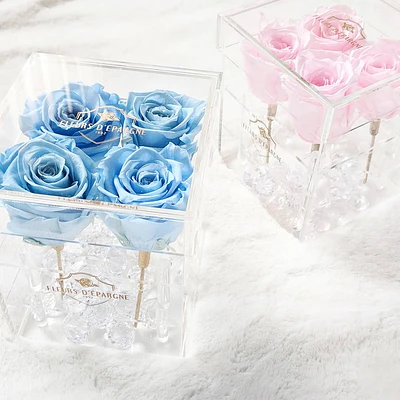 Jumbo 4 Rose Crystal Box