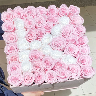 Suede XXL Pink Square Box