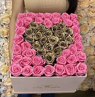 Suede XXL Pink Square Box