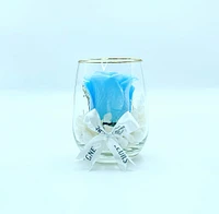One Love in Round Glass Vase