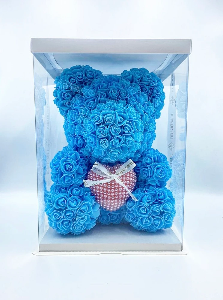 Pearl Heart Luxe Foam Rose Bear