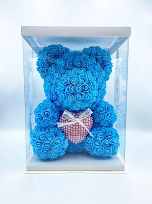 Pearl Heart Luxe Foam Rose Bear