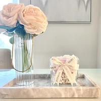 Lush 4 in Square Glass Vase