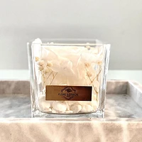 One Love in Square Glass Vase