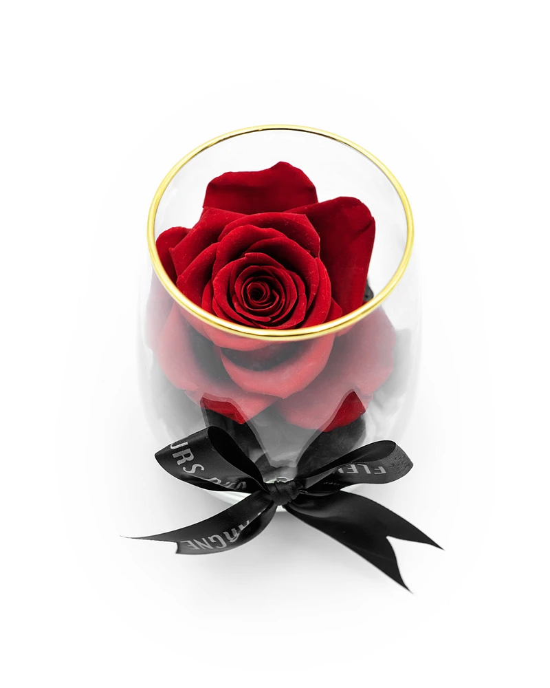 One Love in Round Glass Vase