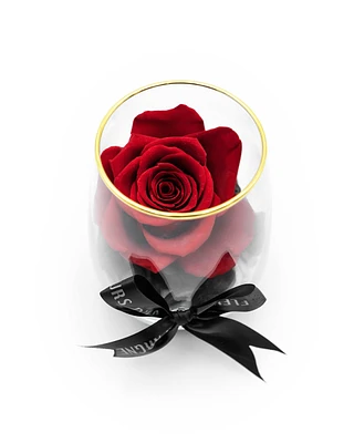 One Love in Round Glass Vase