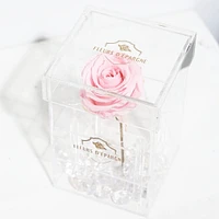 Purest Crystal Box with Long Stemmed 3 Year Rose