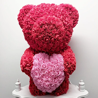 Sweetheart Jumbo Luxe Foam Rose Bear
