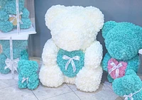 King-Size Luxe Foam Rose Bear